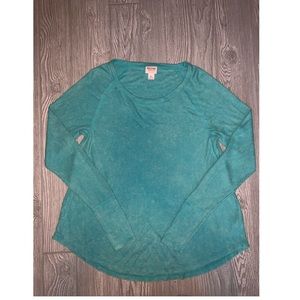 Long-Sleeve Waffle-Knit Shirt